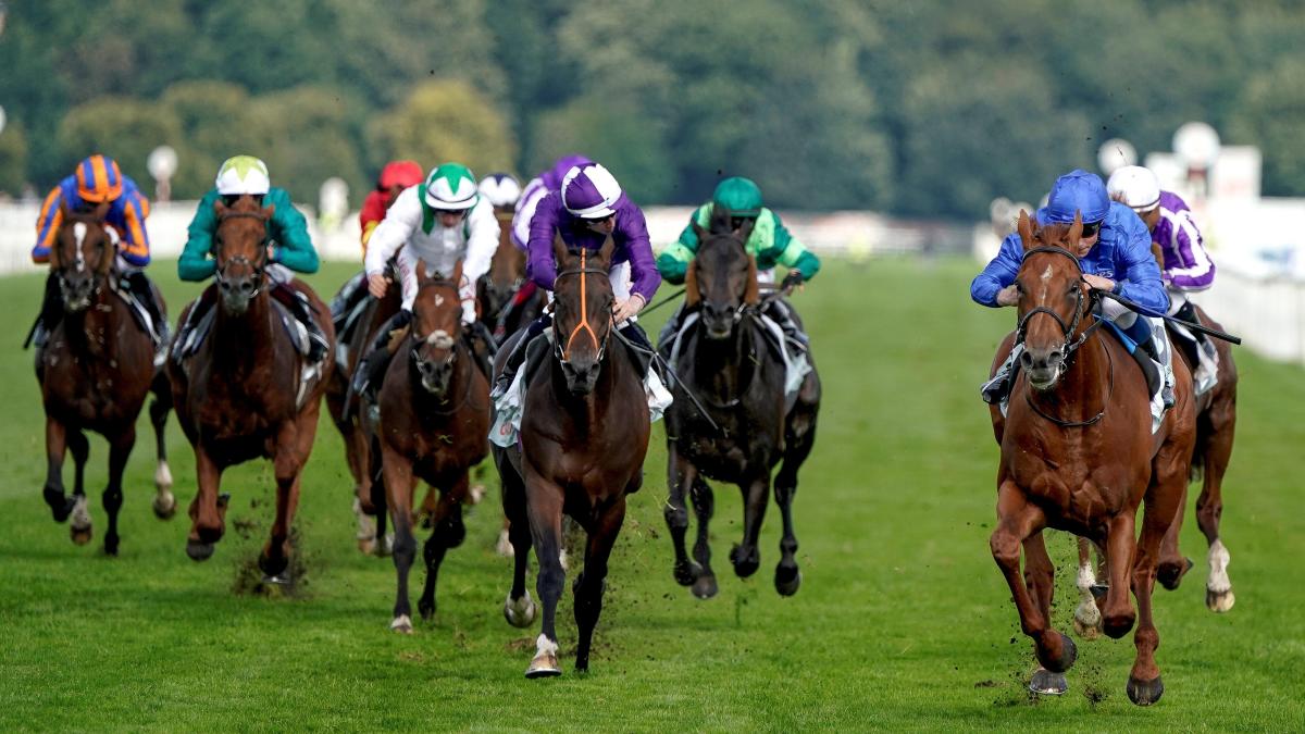 Hurricane Lane. right, wins the St Leger